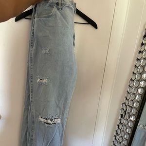 Distressed wranglers jeans